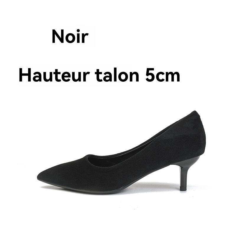 Escarpins Cuir Motif Uni A Enfiler  Femme Chaussures Escarpins Et Salomés